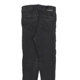 DKNY Womens Slim Black Denim Jeans Cotton Blend W26 L28 Stylish Zip Closure