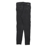 DKNY Womens Slim Black Denim Jeans Cotton Blend W26 L28 Stylish Zip Closure