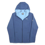 JACK WOLFSKIN Womens Blue Outdoor Zip Jacket L Polyester Softshell Hooded