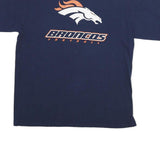 NFL Mens Blue Denver Broncos Graphic T-Shirt L Short Sleeve Crew Neck Football