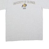 GEAR FOR SPORTS Mens Grey University Of Colorado Dad Graphic T-Shirt L Short