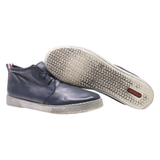 RIEKER Moccasin Shoes Blue Leather Mens UK 6.5