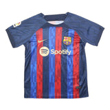NIKE Mens Blue Red Barcelona Football Shirt S Short Sleeve Crew Neck Lewandowski