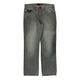 Request Hip Hop Jeans - 33W 32L Grey Cotton Blend