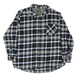 ANCHORACE Mens Black & White Check Shirt 2XL Long Sleeve Cotton Blend Casual