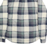 CARHARTT Womens Blue & Cream Check Jacket XS Cotton Blend Button Closure Casual