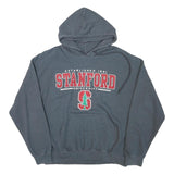 GILDAN Mens Grey Stanford University Pullover Hoodie L Cotton Blend Casual