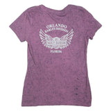 HARLEY DAVIDSON Mens Purple Graphic T-Shirt S Short Sleeve Round Neck Orlando