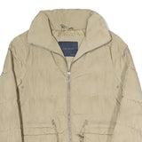 ZARA Womens Beige Lightweight Puffer Jacket M Polyester Blend Casual Outerwear