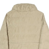 ZARA Womens Beige Lightweight Puffer Jacket M Polyester Blend Casual Outerwear