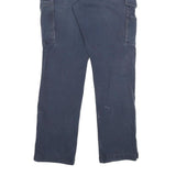 CARHARTT Mens Cotton Blend Blue Relaxed Fit Cargo Trousers W30 L29 Workwear
