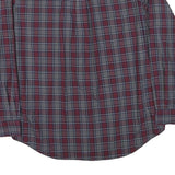 NAUTICA Mens Red & Grey Check Shirt L Classic Fit Cotton Blend Casual