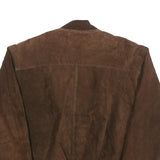 ROBINSON'S Mens Brown Leather Bomber Jacket XL Suede Zip Closure Classic Fit