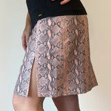 Fiorello Animal print Mini Skirt - 30W UK 10 Pink Faux Leather