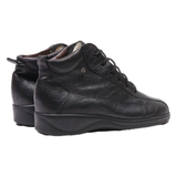 FINN COMFORT Chukka Boots Black Leather Womens UK 5.5