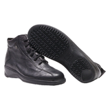 FINN COMFORT Chukka Boots Black Leather Womens UK 5.5