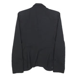 ZARA Womens Black Classic Jacket S Polyester Blend Button Plain Elegant
