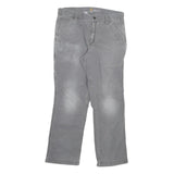 CARHARTT Mens Cotton Blend Grey Relaxed Fit Straight Leg Trousers W32 L28
