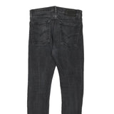 LEVI'S Mens Slim Black Denim Jeans W28 L29 Cotton Blend Zip Pockets