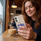 Seashell Sardines iPhone 15 Pro Case - Lifestyle photo showing phone case in use