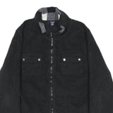 CHAPS Womens Black Jacket XL Polyester Zip Front Plain Casual