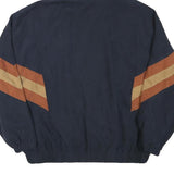 KIDSINCE2011 Womens Navy Blue & Brown Zip Jacket L Polyester Blend Colourblock