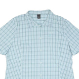 JACK WOLFSKIN Womens Blue Check Shirt 2XL Cotton Blend Lightweight Summer