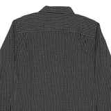 TOMMY HILFIGER Mens Black & Grey Check Shirt L Long Sleeve Button Cotton Blend