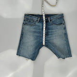 505 Levis Denim Shorts - 33W 10L Blue Cotton