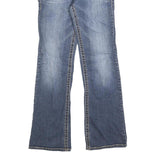 STUDDED FAME Womens Regular Blue Denim Bootcut Jeans W32 L30 Stylish Zip Closure