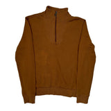 Carhartt 1/4 Zip - XS Brown Cotton