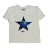 Single Stitch Reebok Graphic T-Shirt - Small White Cotton