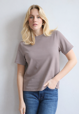Organic Cotton Relaxed Fit T-Shirt, Mushroom
