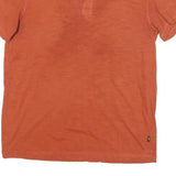 LEE Mens Rust Orange Henley T-Shirt L Cotton Blend Short Sleeve Crew Neck Casual