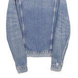 SANDRO Mens Blue Denim Jacket XS Cotton Button Plain Classic Fit Casual