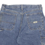 WRANGLER Mens Denim Blue Cargo Shorts XL W32 Workwear Cotton Blend