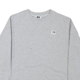 THE NORTH FACE Womens Grey Sweatshirt Crew Neck L Casual Cotton Blend Pullover