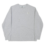 THE NORTH FACE Womens Grey Sweatshirt Crew Neck L Casual Cotton Blend Pullover