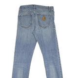 CARHARTT Mens Jeans Blue Regular Straight Denim Light W32 L33 Durable Casual