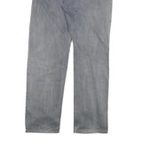 MARLBORO Mens Grey Regular Straight Denim Light Cotton Blend W34 L32 Button