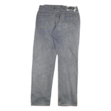 MARLBORO Mens Grey Regular Straight Denim Light Cotton Blend W34 L32 Button