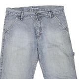 Womens Light Blue Denim Casual Shorts L W36 Cotton Blend Relaxed Fit