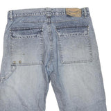 Womens Light Blue Denim Casual Shorts L W36 Cotton Blend Relaxed Fit
