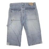 Womens Light Blue Denim Casual Shorts L W36 Cotton Blend Relaxed Fit