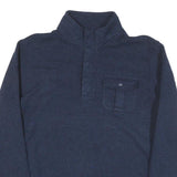 CHAPS Mens Navy Plain Pullover Crew Neck Basic Knit Jumper L Polyester Blend