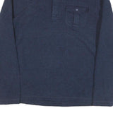 CHAPS Mens Navy Plain Pullover Crew Neck Basic Knit Jumper L Polyester Blend