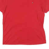 TOMMY HILFIGER Mens Red Classic T-Shirt L Short Sleeve Crew Neck Casual Wear