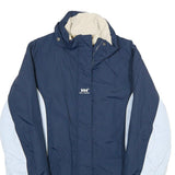 HELLY HANSEN Womens Navy & White Outdoor Jacket M Polyamide Plain Zip Warm