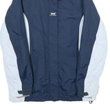 HELLY HANSEN Womens Navy & White Outdoor Jacket M Polyamide Plain Zip Warm