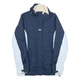 HELLY HANSEN Womens Navy & White Outdoor Jacket M Polyamide Plain Zip Warm